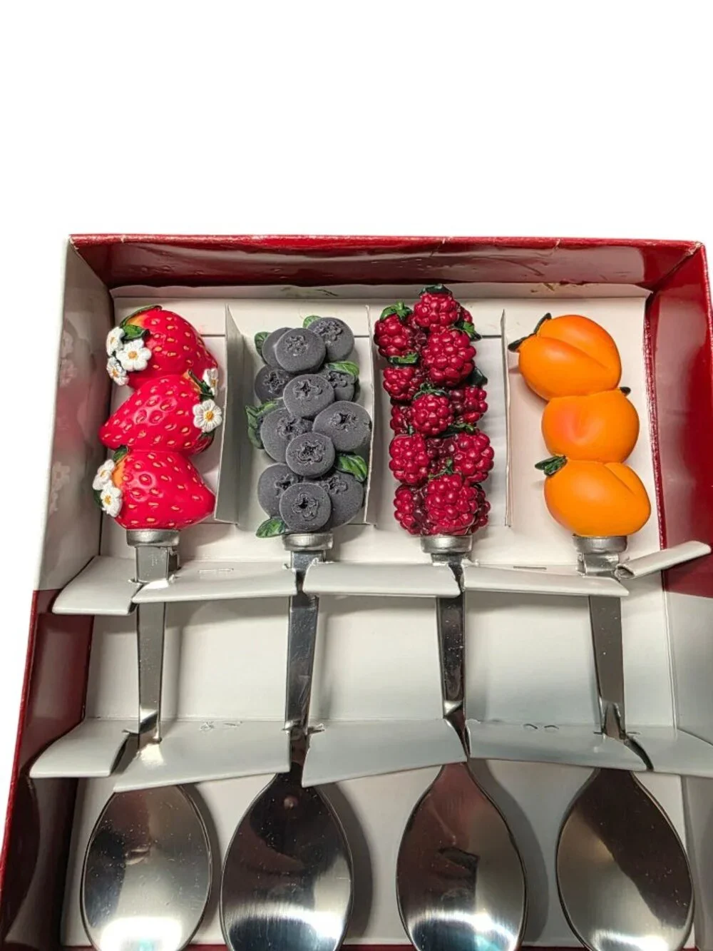 4 Vintage Wolferman's Fruit Preserves Stainless Steel Spoon Set New